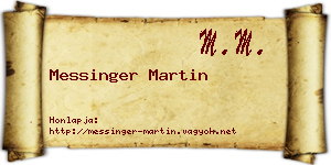 Messinger Martin névjegykártya