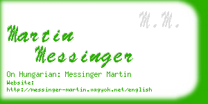 martin messinger business card